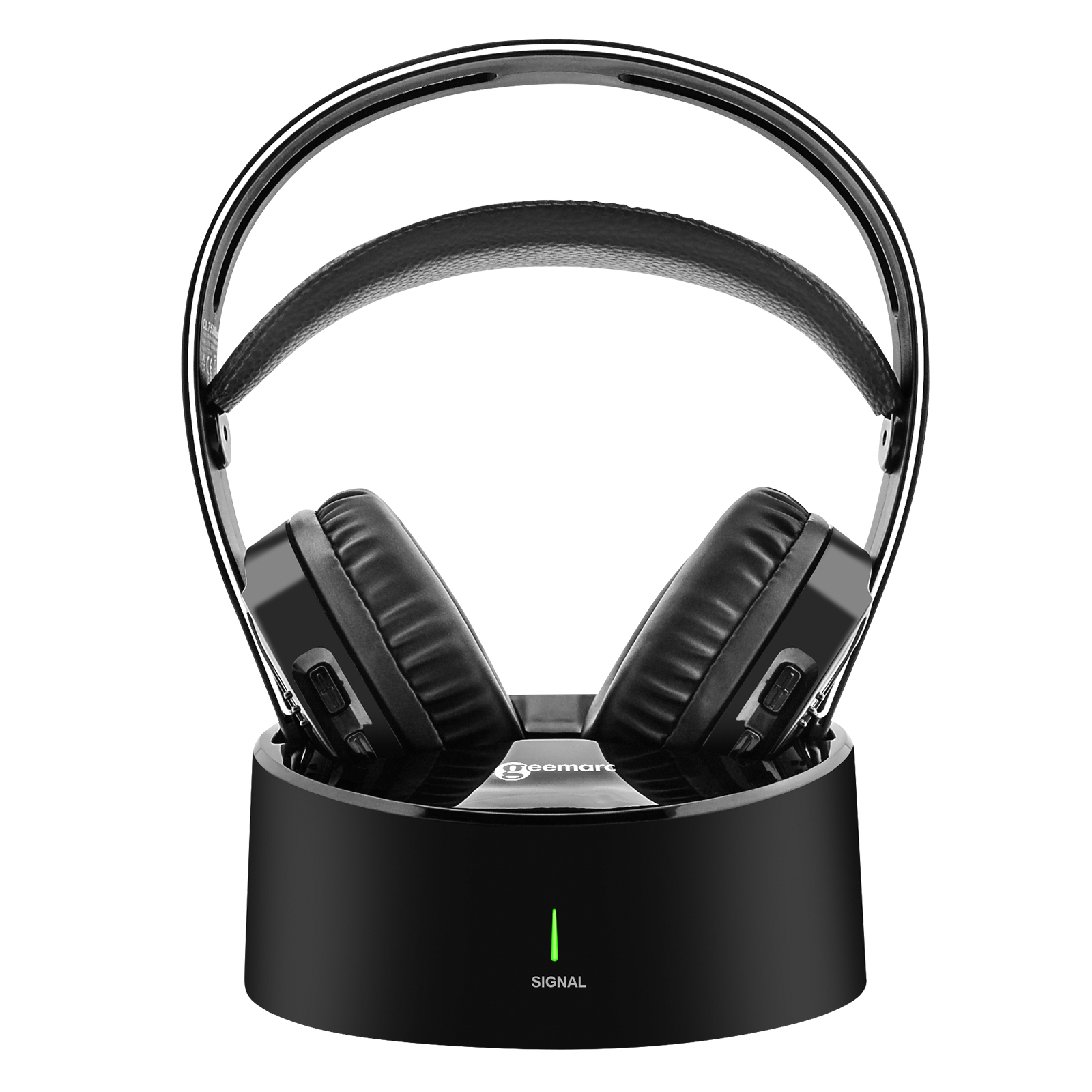 Geemarc, náhlavná súprava s diaľkovým zosilňovačom, čierna