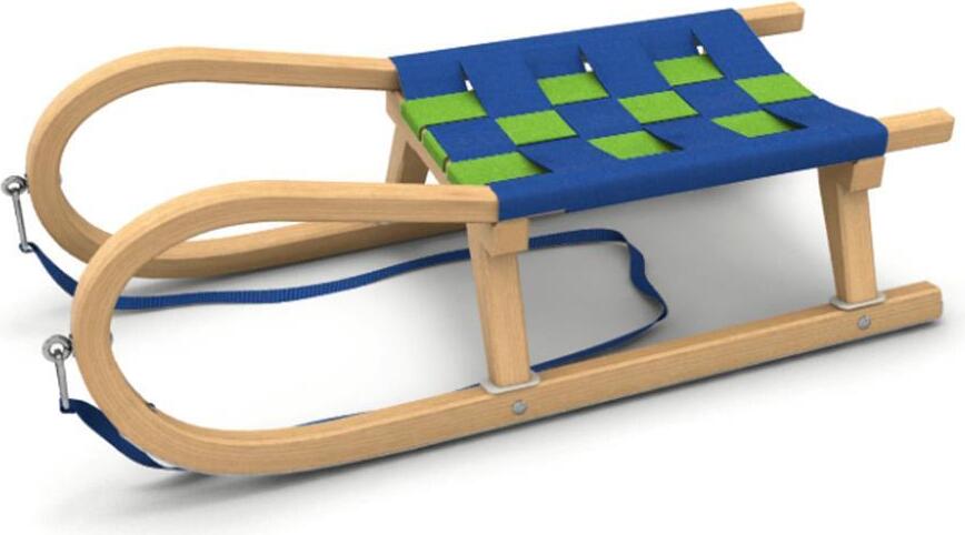 Kathrein Rodel Familienrodel Schüler Einsitzer blau neongün