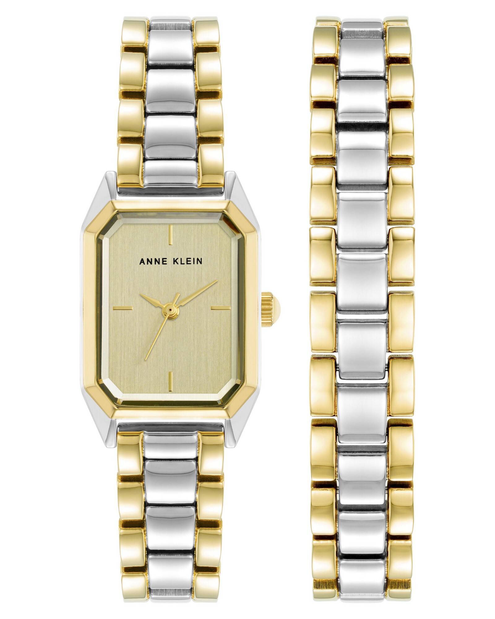 Anne Klein dámske hodinky štvorcové strieborné AK/5019TTST