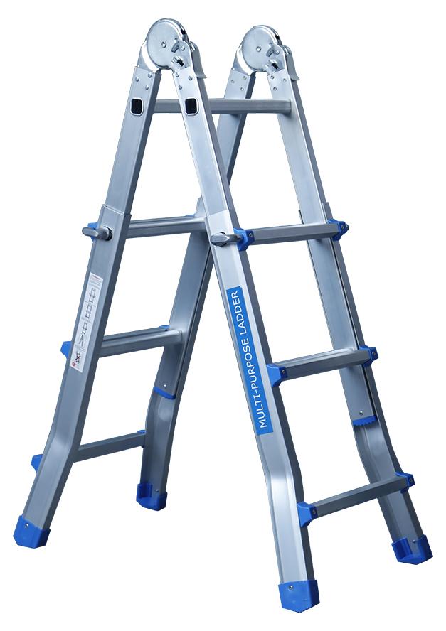 Vago-Tools Aluleiter Klappleiter Anlegeleiter Bockleiter Leiter 4x4 Stufen AL-XT-404_tmv