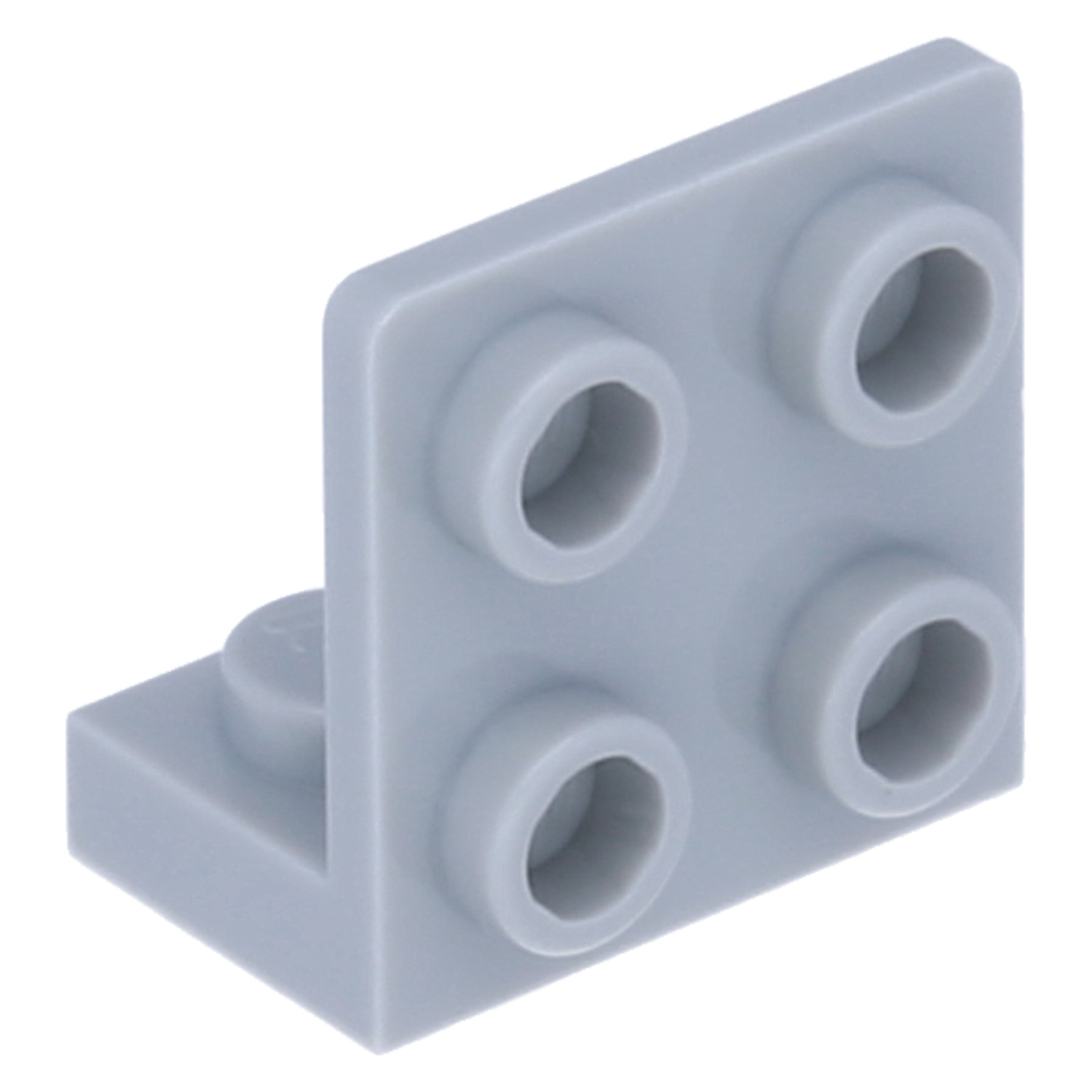 LEGO uholník: 25 konzol 1x2/2x2, 90°, svetlošedá