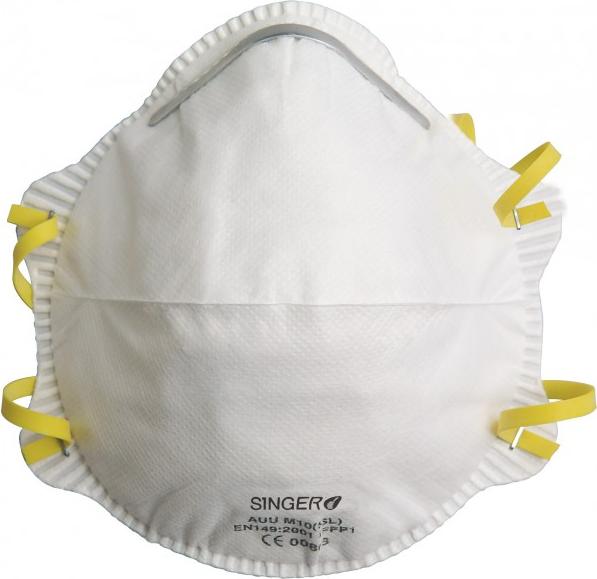 SINGER FRERES Klassische Halbmaske SINGER - FFP1 NR D - Packung mit 20 Stück - AUUM10SL