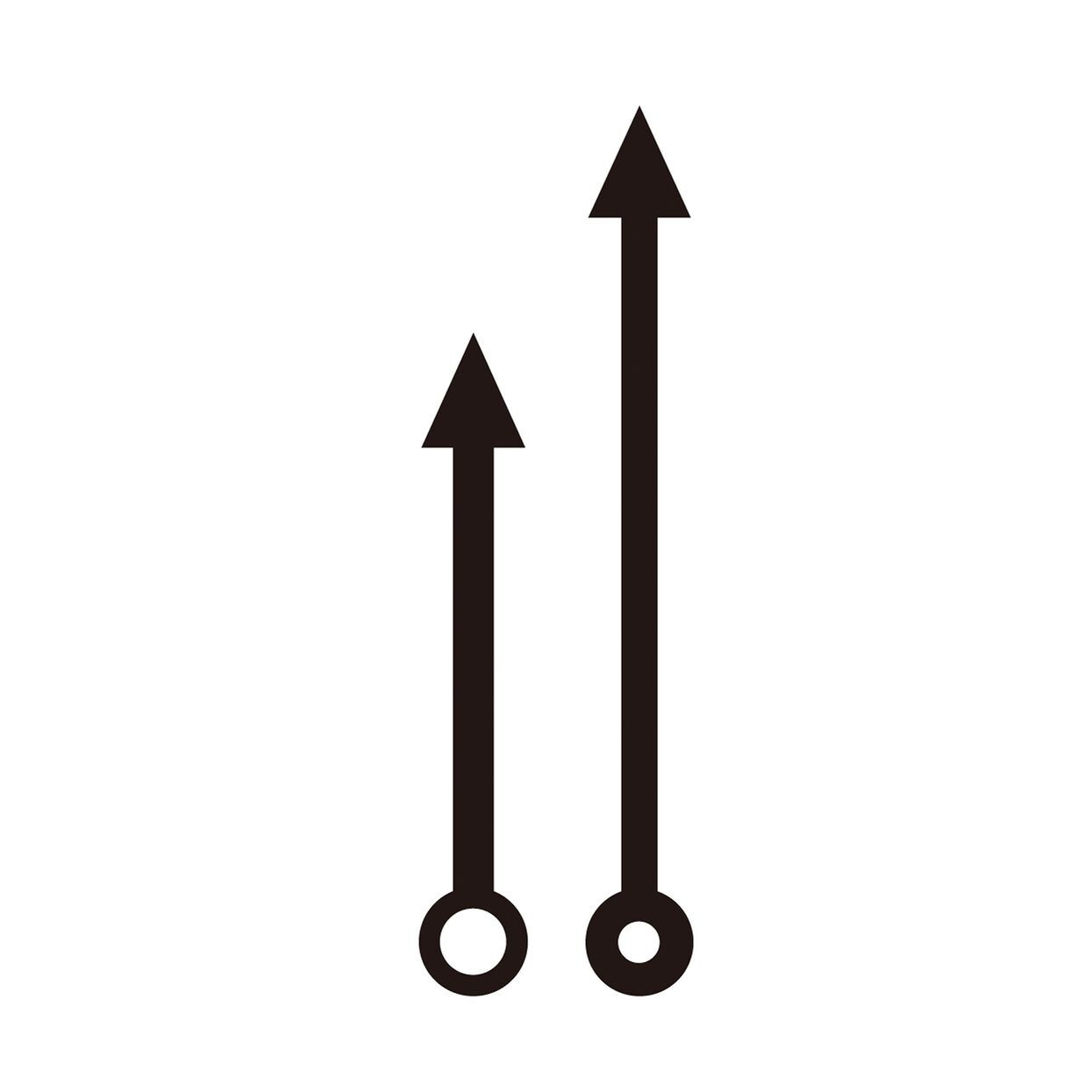 Uhrzeiger - Pfeile 6 und 8 cm - Artemio