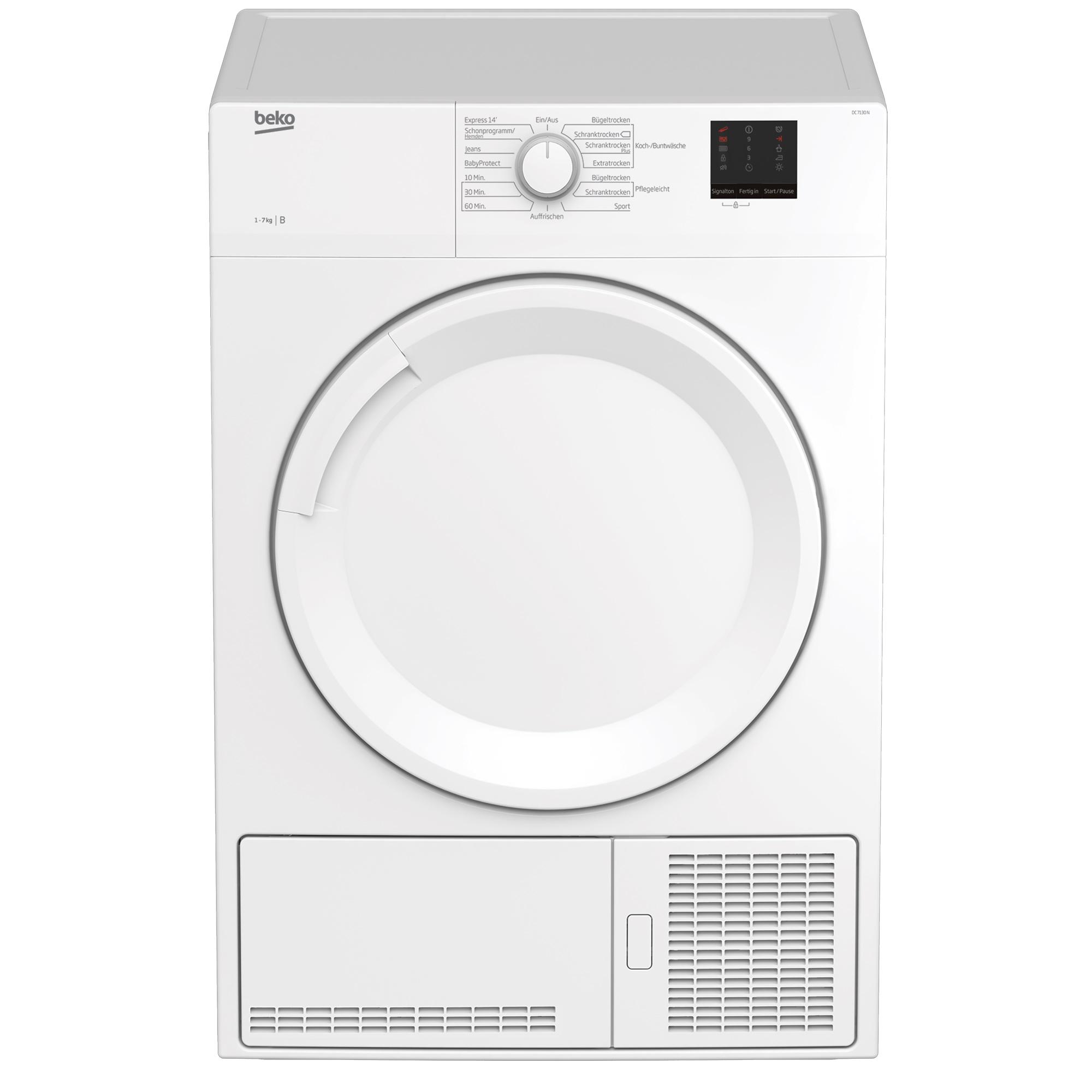 Beko Kondenstrockner 7 kg Programmablaufanzeige Kindersicherung DC 7130 N DC7130N