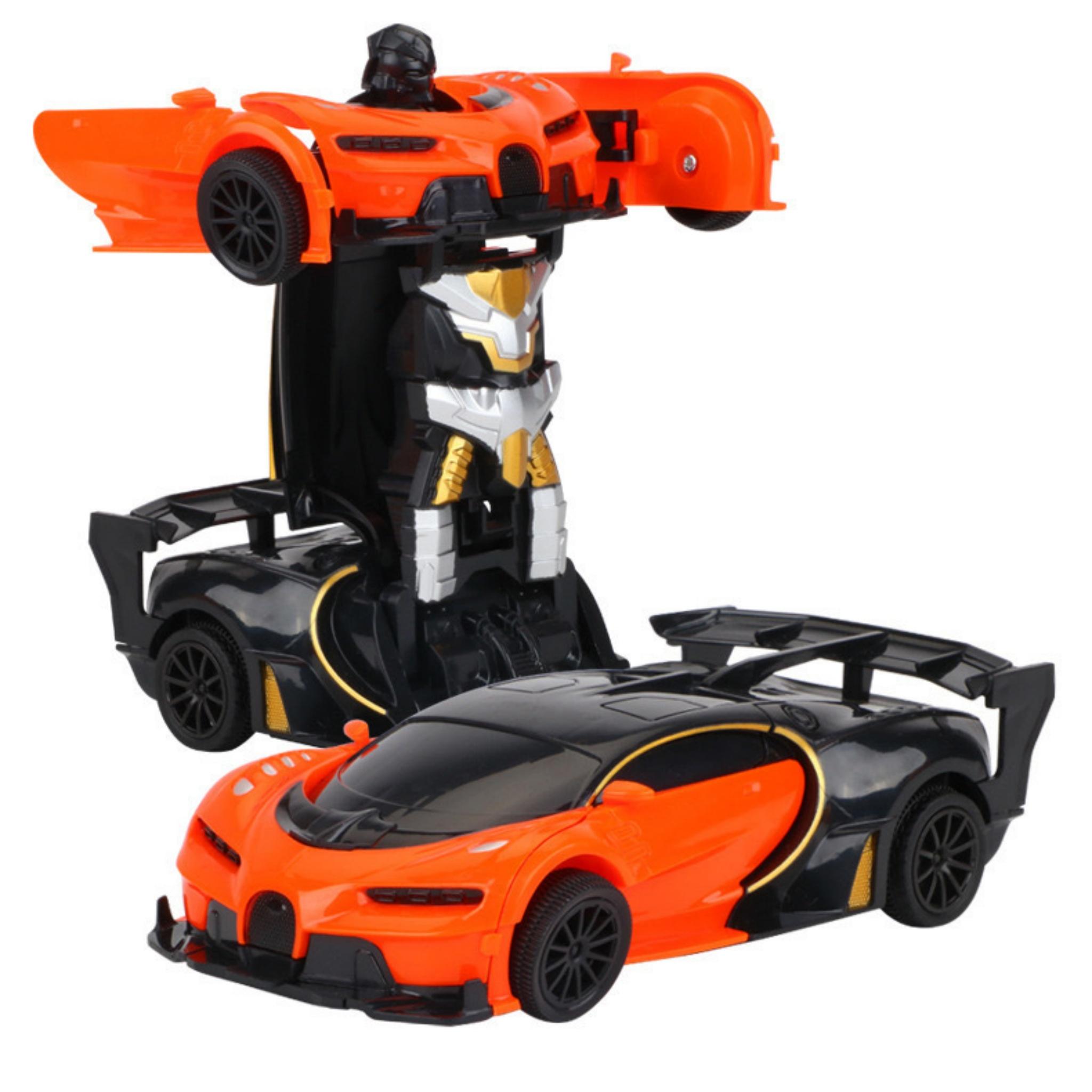 Homelody 1:18 Transformator RC Radio Fernbedienung Transformator Fahrzeug Auto Deform Roboter Spielzeug Orange 156AJX5-0190