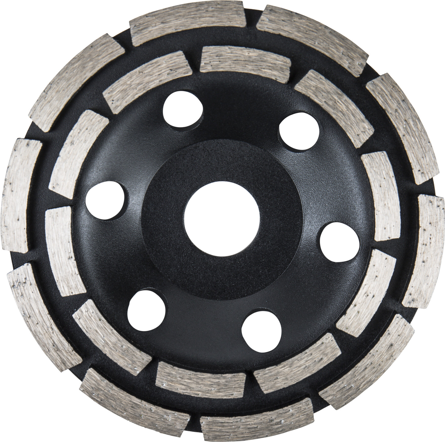 STIER Diamant-Schleiftopf, Schleifteller, doppelreihig Ø125mm, Bohrung 22,23mm Beton, Diamant Schleifscheibe, Diamantschleifer, für Winkelschleifer, Topfschleifer, Diamantscheibe 903849