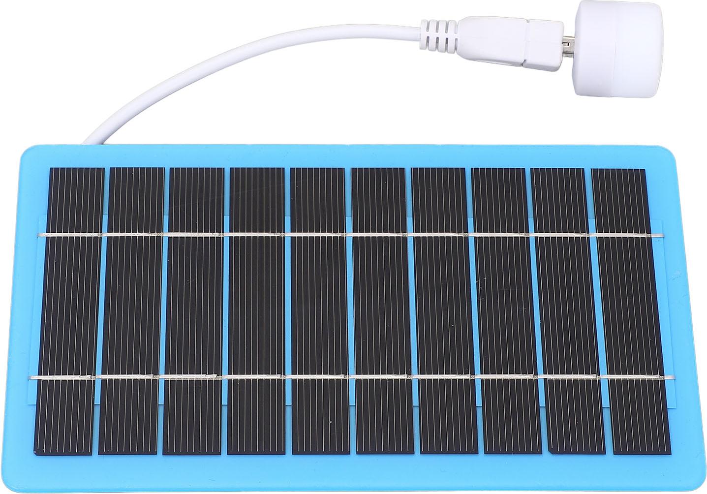 5V 5W malá prenosná USB solárna nabíjačka s bielym svetlom pre vonkajšie kempovanie, turistiku, rybárčenie