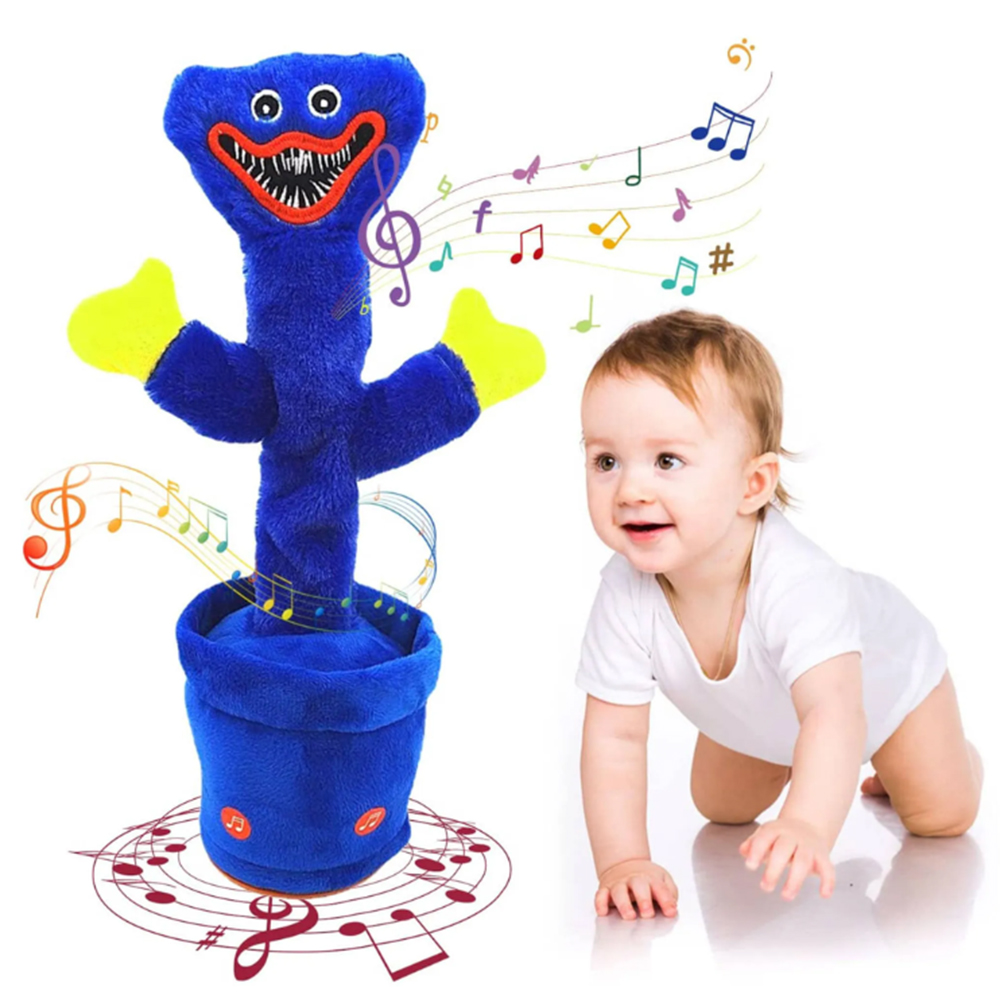 SAMTOBELY Sprechender Kaktus Plüschtier, tanzender und singender Kaktus, interaktives Babyspielzeug mit elektronischer sprechender Aufnahme Huggy Wuggy PP13