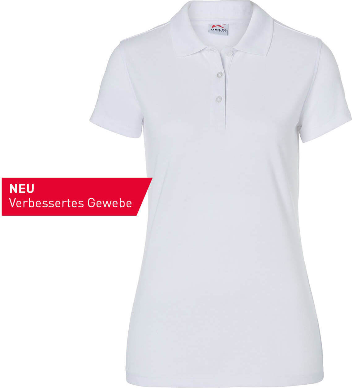 KÜBLER WORKWEAR Kübler Shirts Polo Damen weiß Gr. 4XL 5026 6300-10-4XL