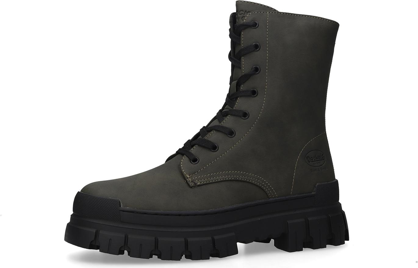 Schuh-Import und Export Gerli Dockers by Gerli Damen Boots Stiefelette Stiefel 51DO302-630-851 Khaki, Schuhgröße:37 EU 57DO302-630-851_37