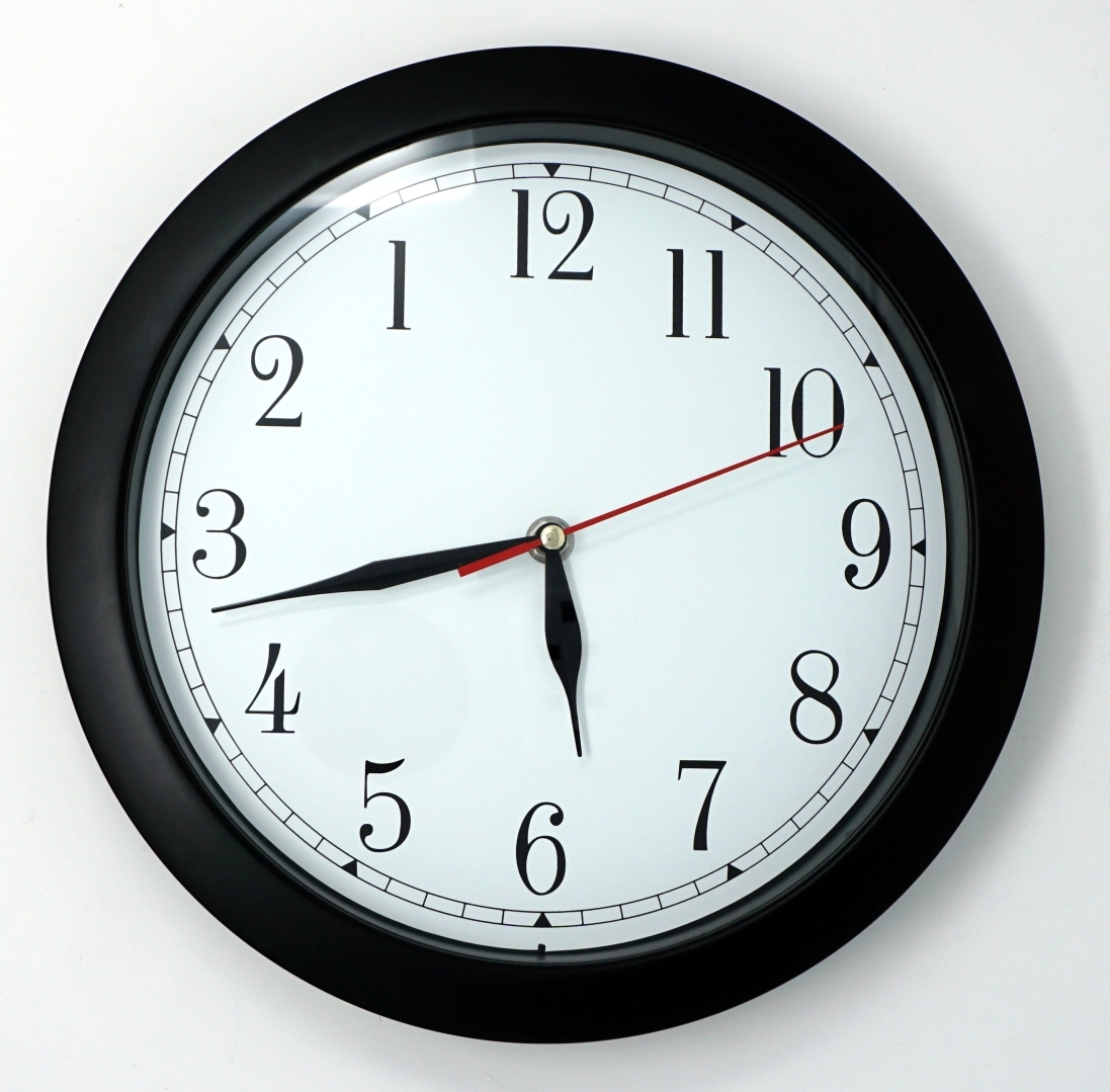 CBK-MS Rückwärtslauf Uhr Ø 29 cm Quartz Uhrwerk Rückwärts laufende Wanduhr