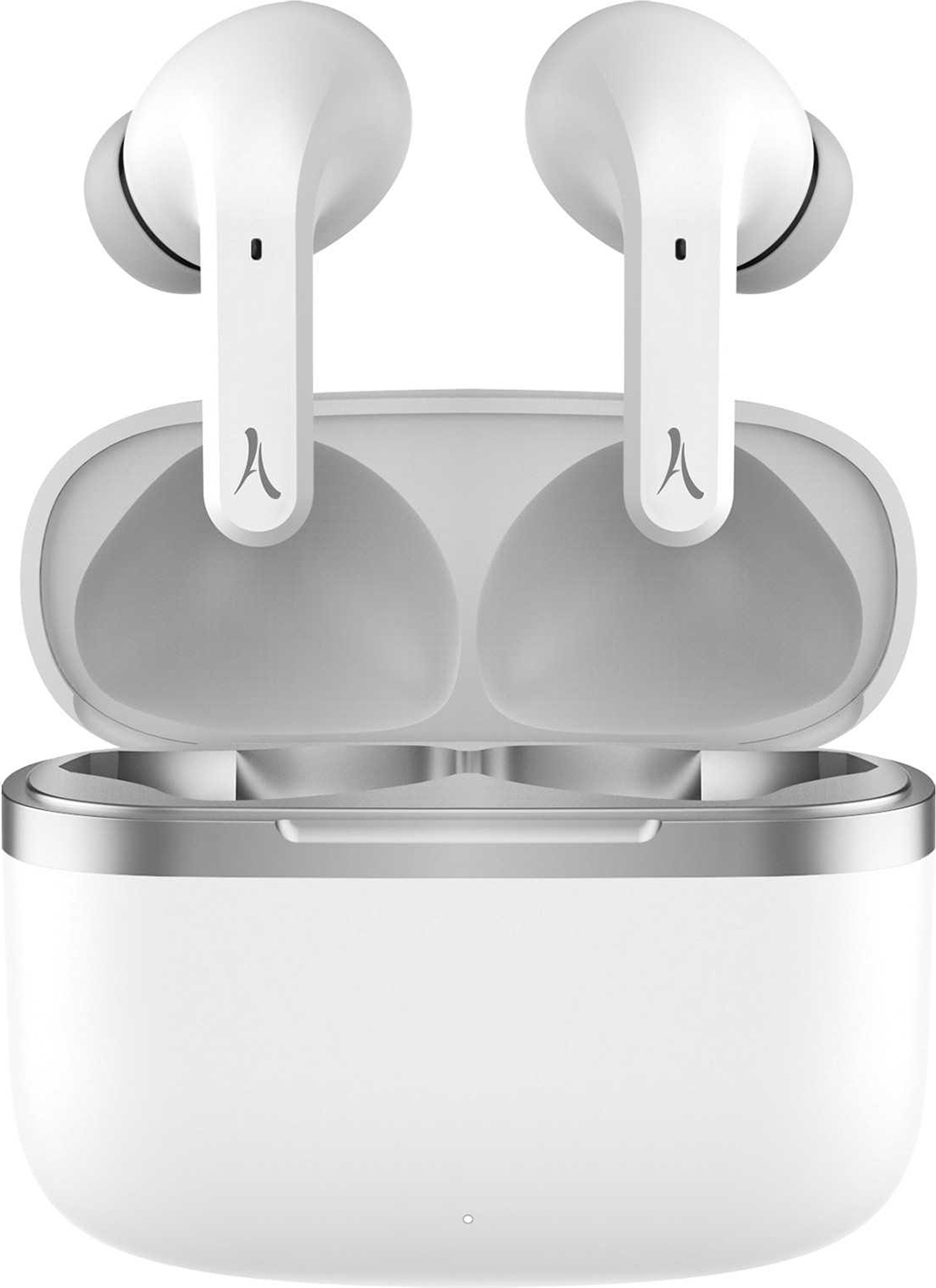 Akashi, Kabellose Bluetooth-Kopfhörer mit Touch-Steuerung, 6 Std. Laufzeit, Weiß ALTBTEARBWH