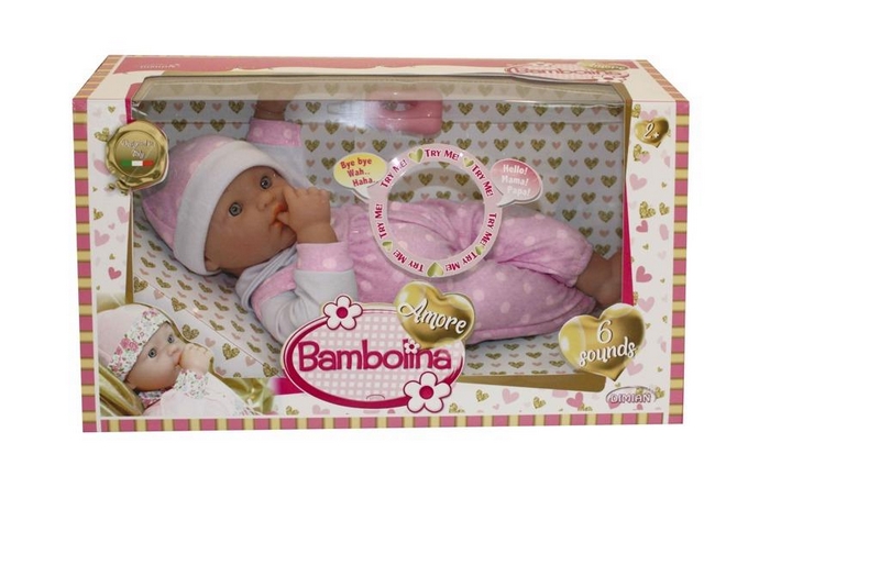 Alltoys Bambolína Baby Bambolina 36 cm mit Geräuschen und Zubehör 978331085