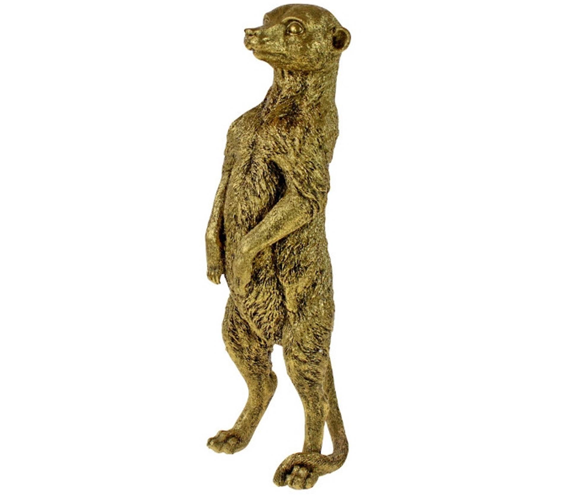Voss Erdmännchen Eddy 46 cm gold Poly Figur