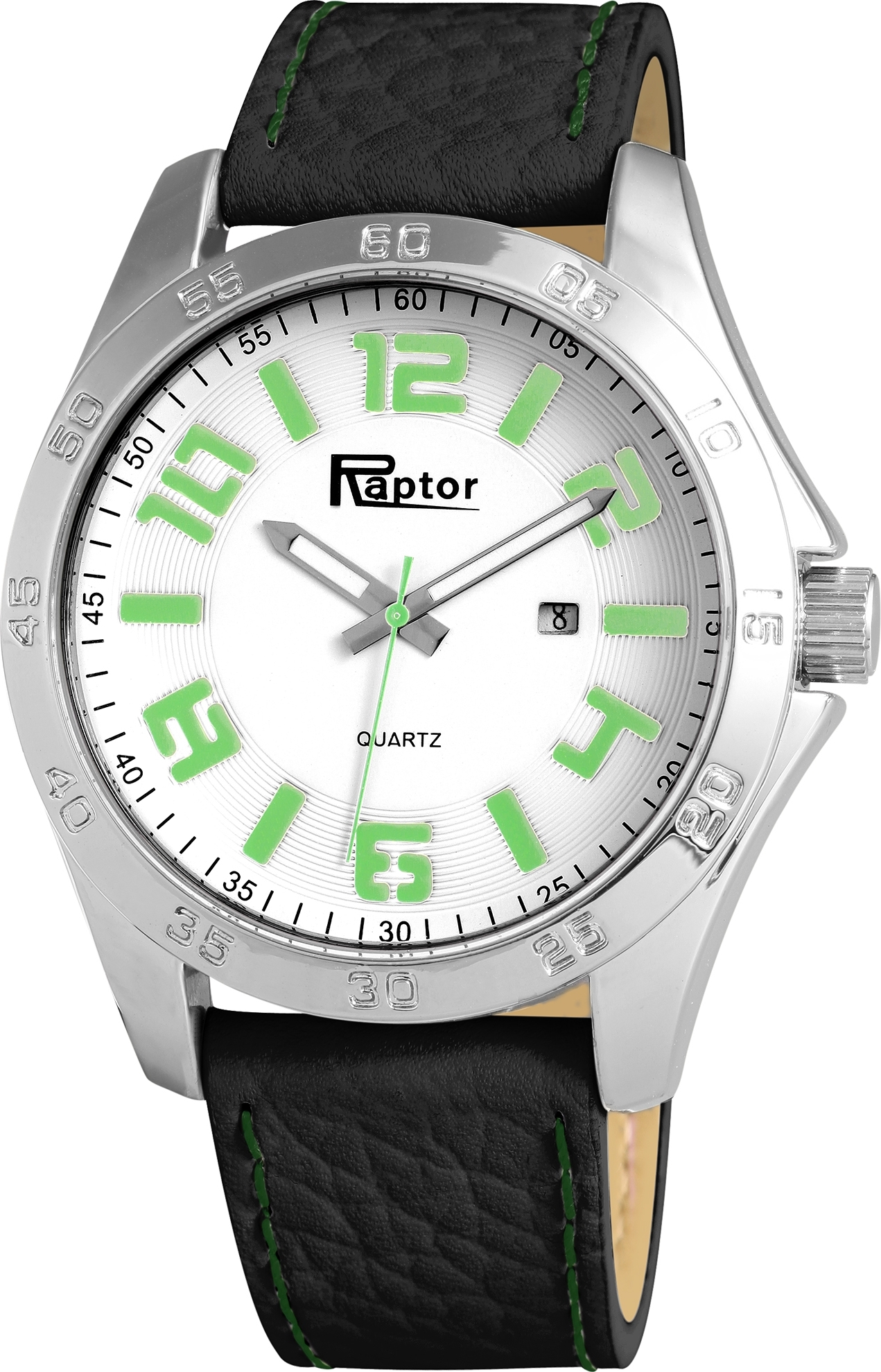 Raptor Herrenuhr "Fereon" mit Oberseite Echtleder/ Unterseite Kunstlederarmband