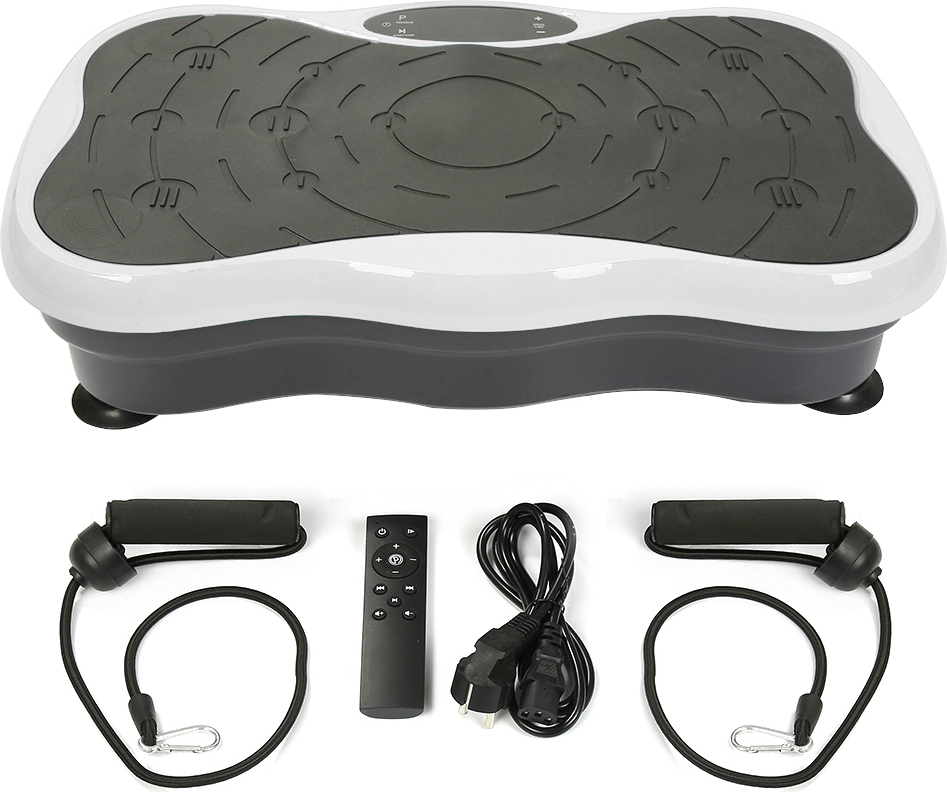 Supfine Vibrationsplatte Fitness Vibrationsplatte Bluetooth LCD Fitness Trainer für Fettabbau Muskelkräftigung Schwarz-Weiß