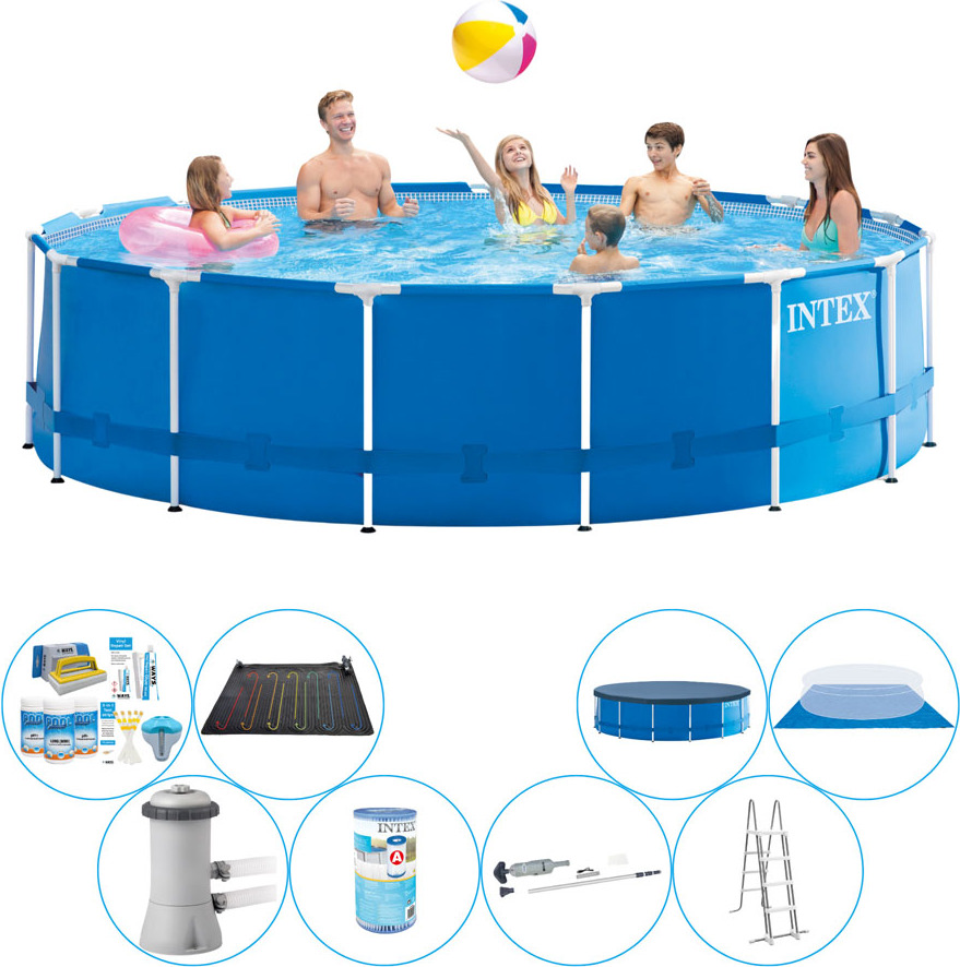 Bazén s kovovým rámom Intex - 457 x 122 cm - kompletné balenie