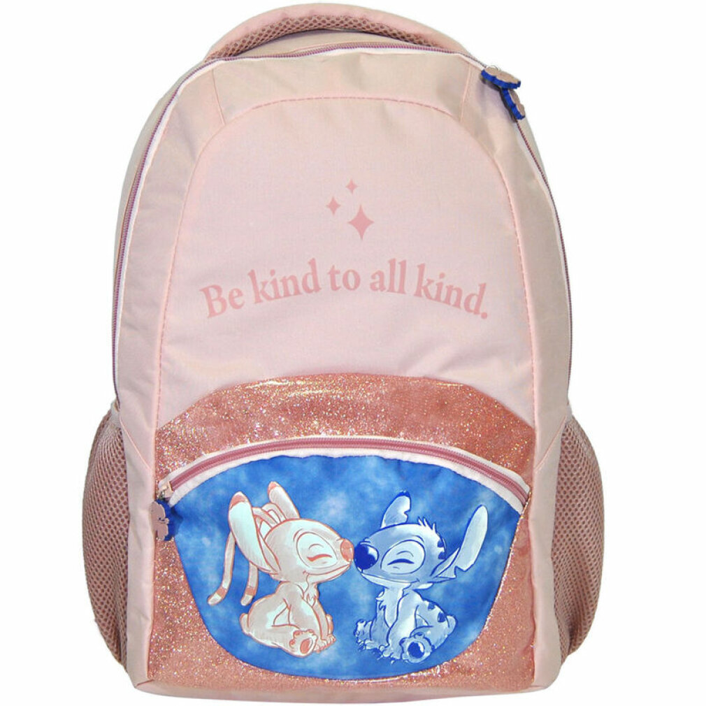 Kids Euroswan Stitch Stitch Sei Freundlich Zu Allen Freundlicher Rucksack 42 Cm Rosa Rosa One Size ST00022-UNIT