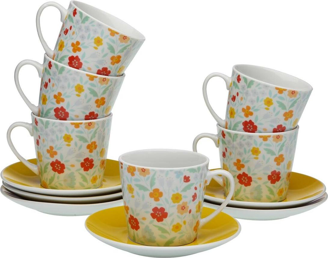 Big Buy Cooking Versa Flandes Porzellan Tee-Set 9 x 14 x 14 cm 10,5 x 8 x 6 cm 14 x 14 x 2 cm 6 Stück