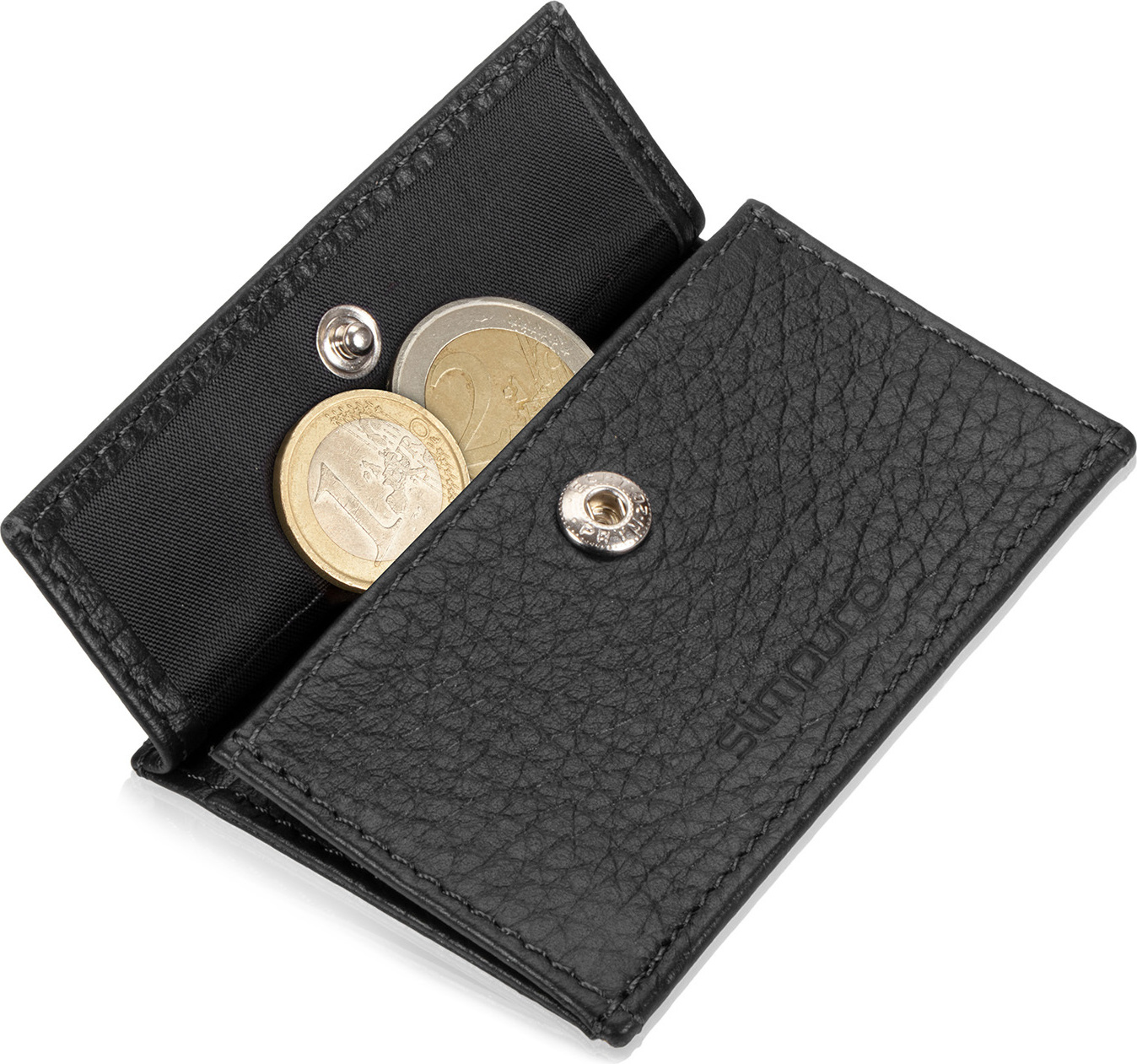 Slimpuro Coin Pocket mit RFID-Schutzkarte für ZNAP Slim Wallets 8 und 12 Druckknopf HC-YT8C-XTRA