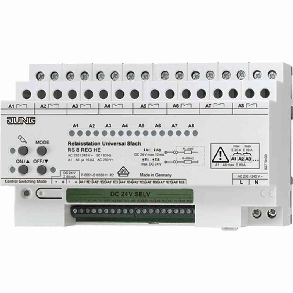 Jung Relaisstation RS8REGHE Universal 8fach REG (RS8REGHE)