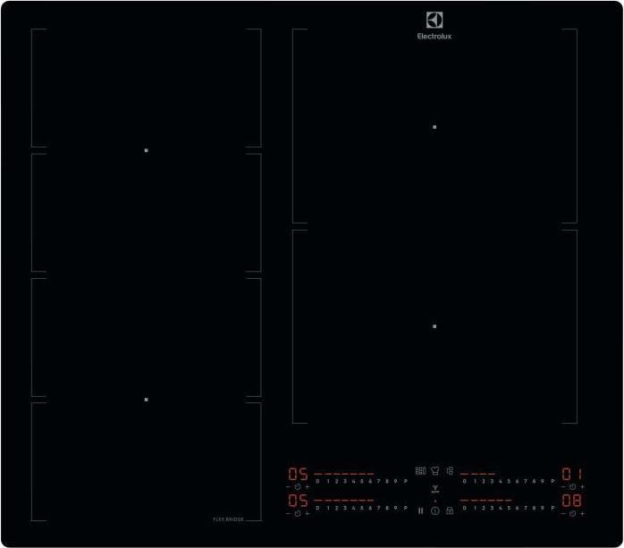 Electrolux EIV66453I, Čierna, Vstavaný, 60 cm, Indukčná varná doska so zónami, 4 zone(s), 4 zone(s)