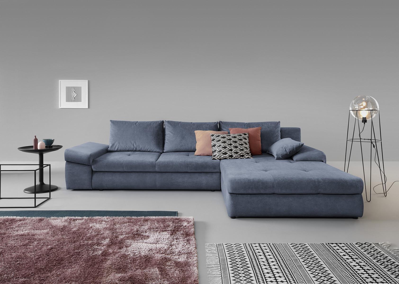 L-Form Sitz Farbe Ecksofa Couch Polstermöbel Wohnzimmer Textil Grau Sofa Sofas