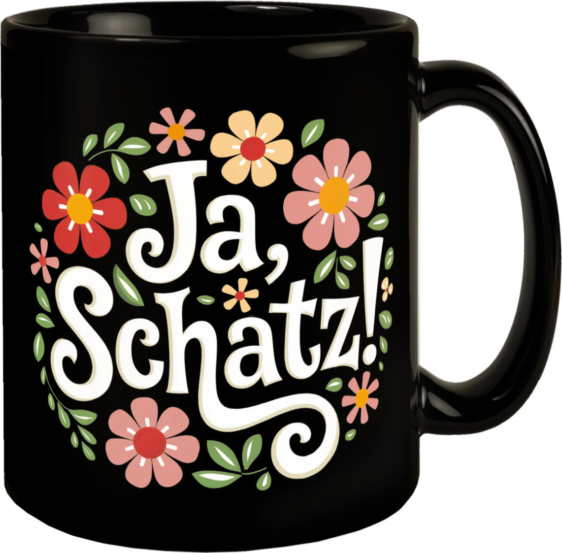 speecheese Ja Schatz Blumensprache Tasse