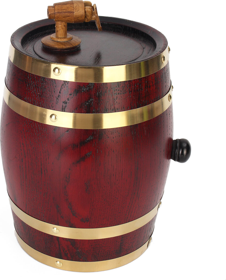 Alle Hersteller Weikeduo Vtc-808 Holzalkoholfass 1,5L/3L/5L Rum Brewing Container Phnom Penh Dekoration-Rot Eiche - 3L