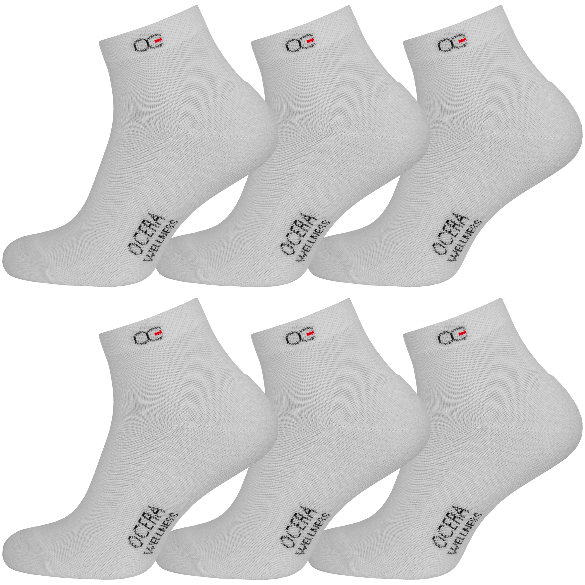 OCERA 6 Paar Wellness Kurzschaft Socken