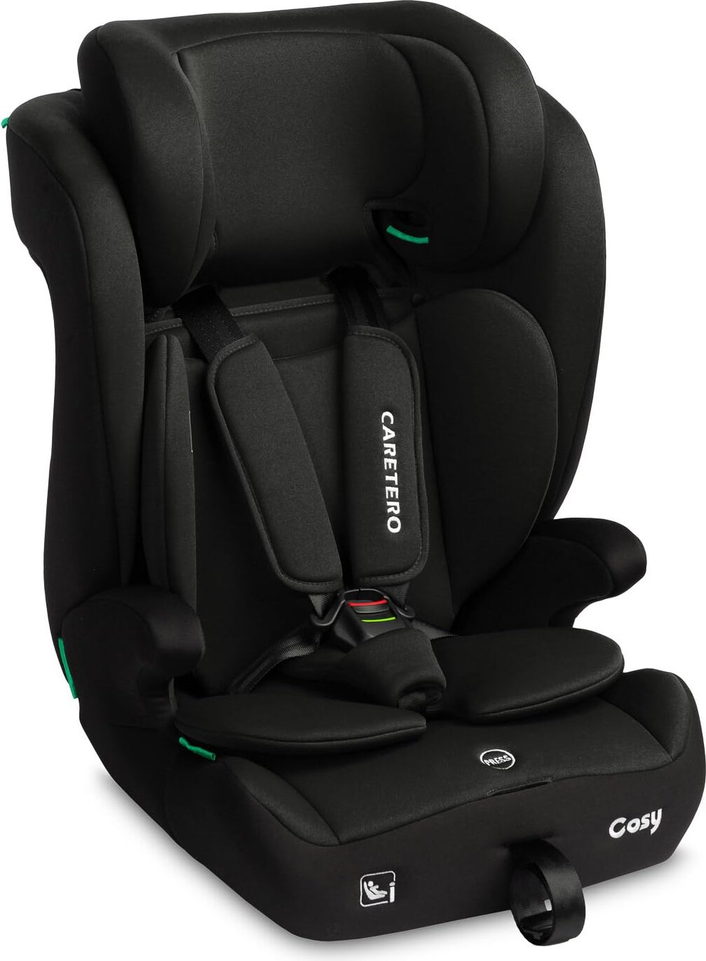 CARETERO - Autositz Kinder (76-150), 3in1-Autokindersitz Cosy, Schwarz