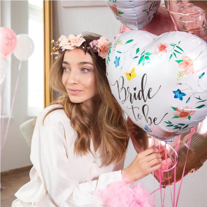 G110 Folienballons für Junggesellinnenabschiede „Bride to be“, 45 cm