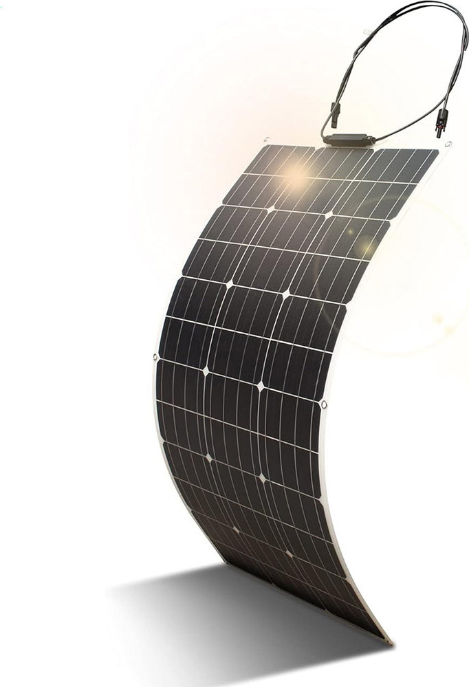 Gliese 200W Flexibel Solarpanel Flexible Solarmodul Monokristallines Solarpanel für Wohnmobile Camper Van Boote und mehr unebene Oberflächen YMGF00207@XY