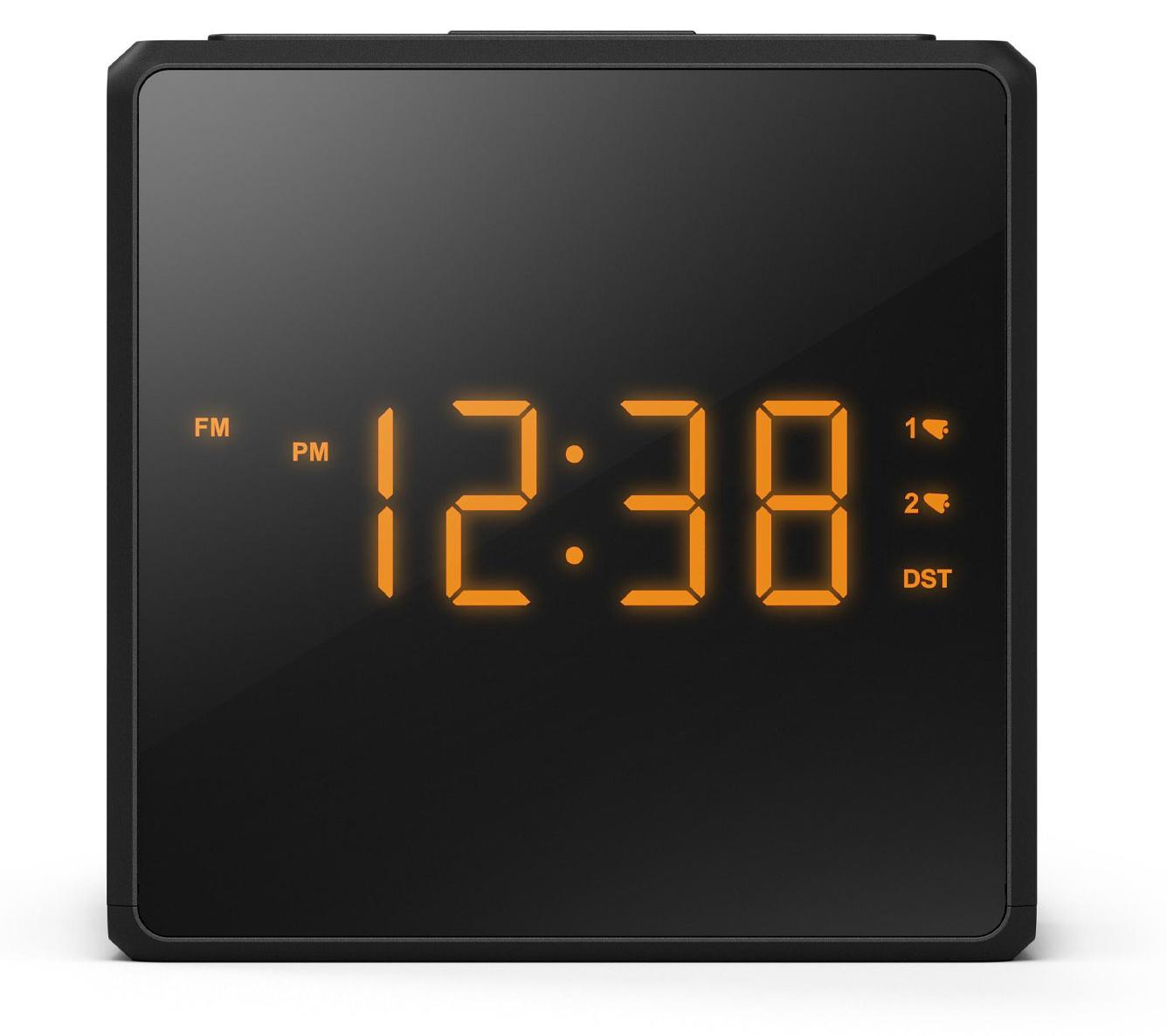 Philips TAR4500/10, Digitaler Wecker, Schwarz, 12/24 h, FM, 87,5 - 108 MHz, LED