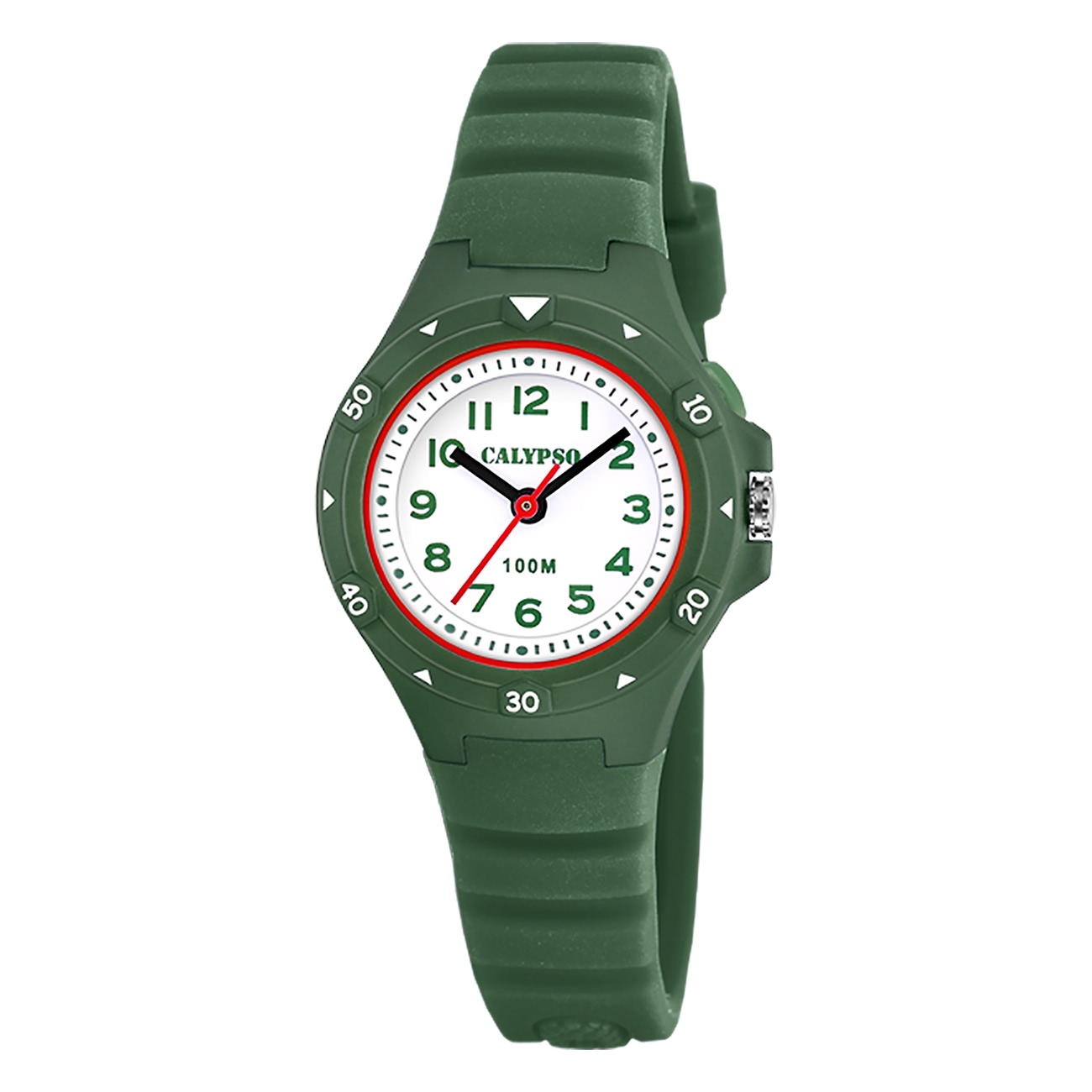 Calypso Detské analógové hodinky Módne gumové náramkové hodinky zelené UK5846/4