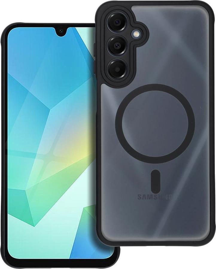 FULL MATTE MAG COVER kryt na mobilný telefón kompatibilný s MagSafe vhodný pre SAMSUNG A16 5G / A16 4G čierny