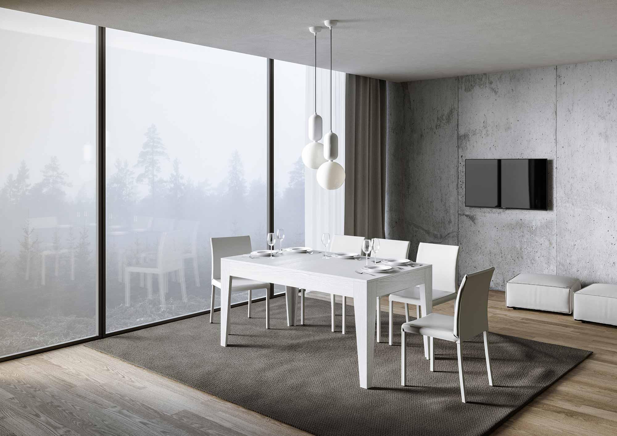 ITAMOBY - Ausziehtisch 160/220x90 cm Cico Esche weiß WE1600TAVCICO-BF