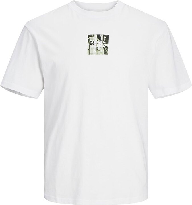 Jack & Jones Berlin Summer Kurzarm-t-shirt Weiß S Mann Weiß S 12256316-Marshmallow/PrintMetro-S