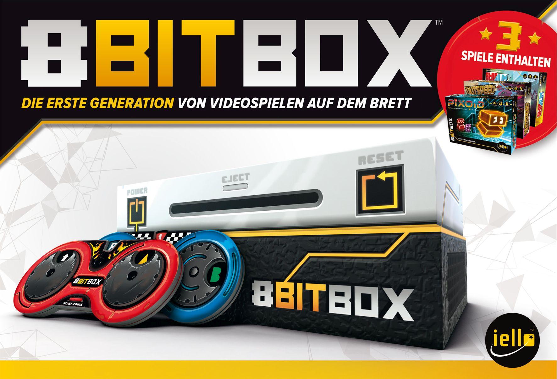 IELLO 515453 - Spielesammlung - 8 Bit Spiel Box Brettspiel Gesellschaftsspiele Spiel