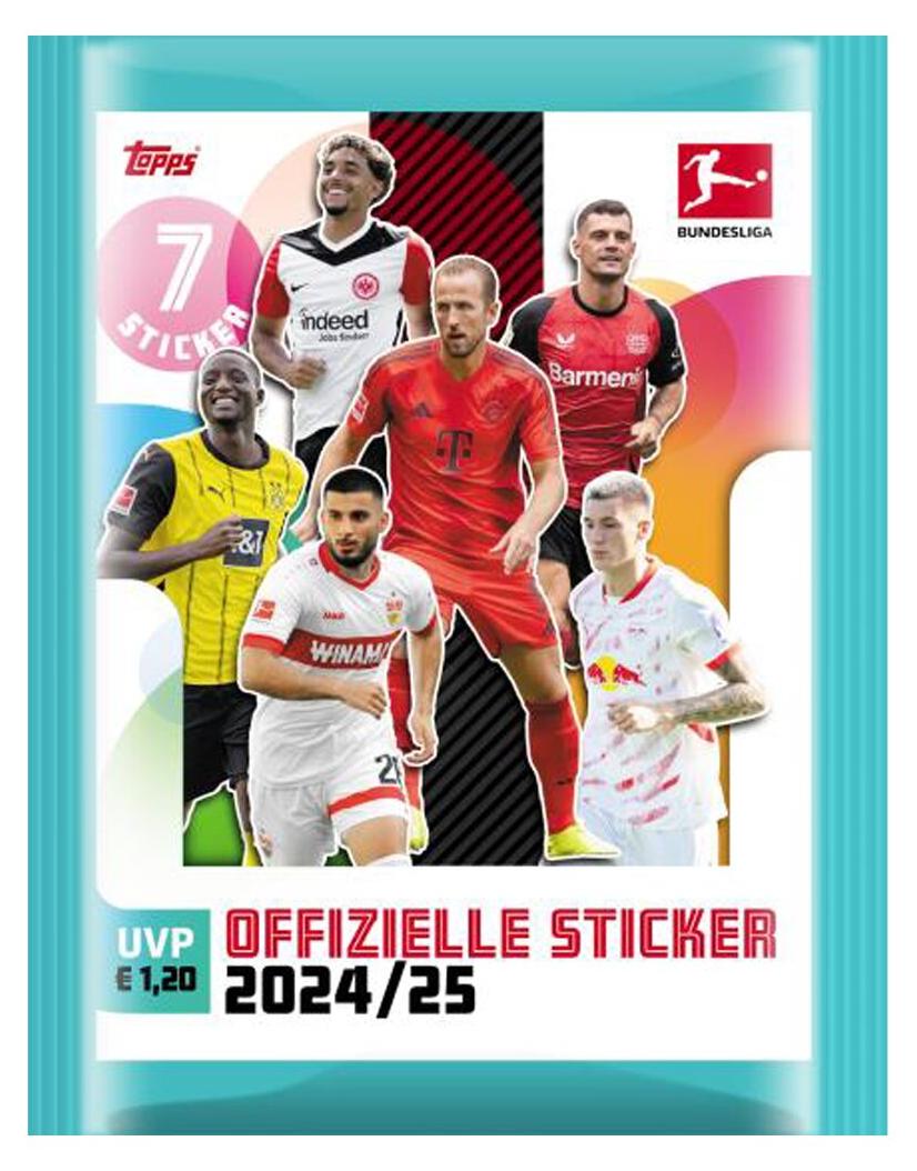 Topps Bundesliga Sammelsticker 2024/2025 - 1 Tüte