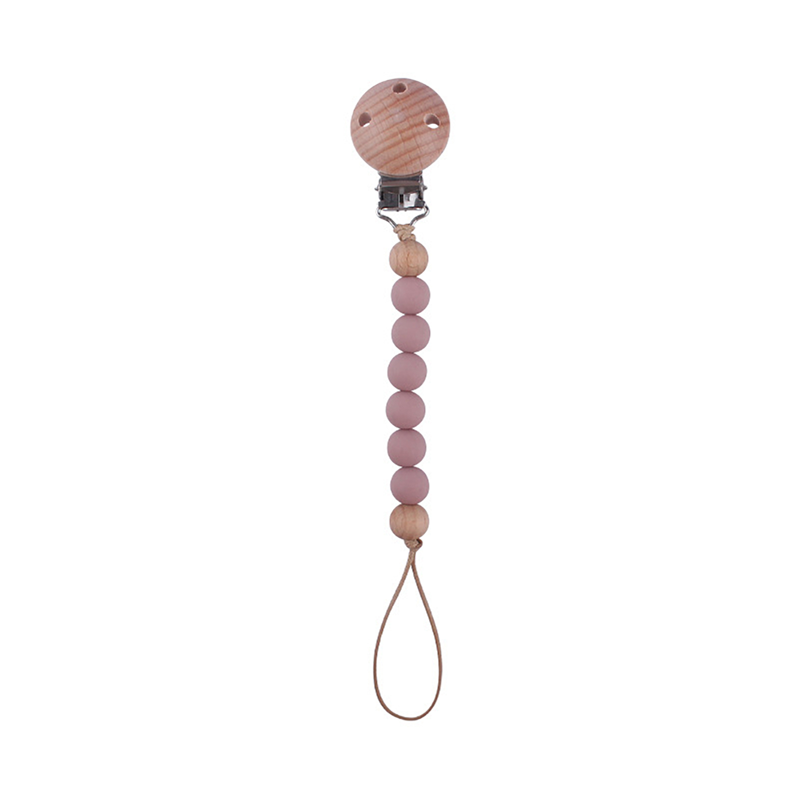 Bremen Baby-Schnullerclip, Silikonperlen, Lebensmittelqualität, BPA-frei, sichere Buche, Anti-Verlust-Beißspielzeug, Säuglings-Schnuller, Schnullerhalterkette, Babybedarf 3611676