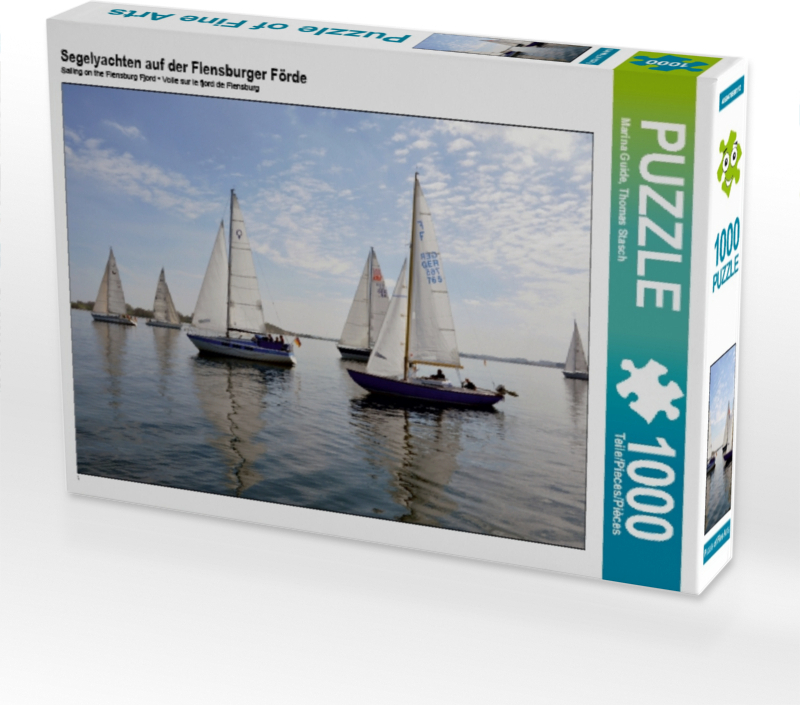 Calvendo Segelyachten auf der Flensburger Förde 1000 Teile Puzzle quer 640x480mm, Guide Marina; 7441774