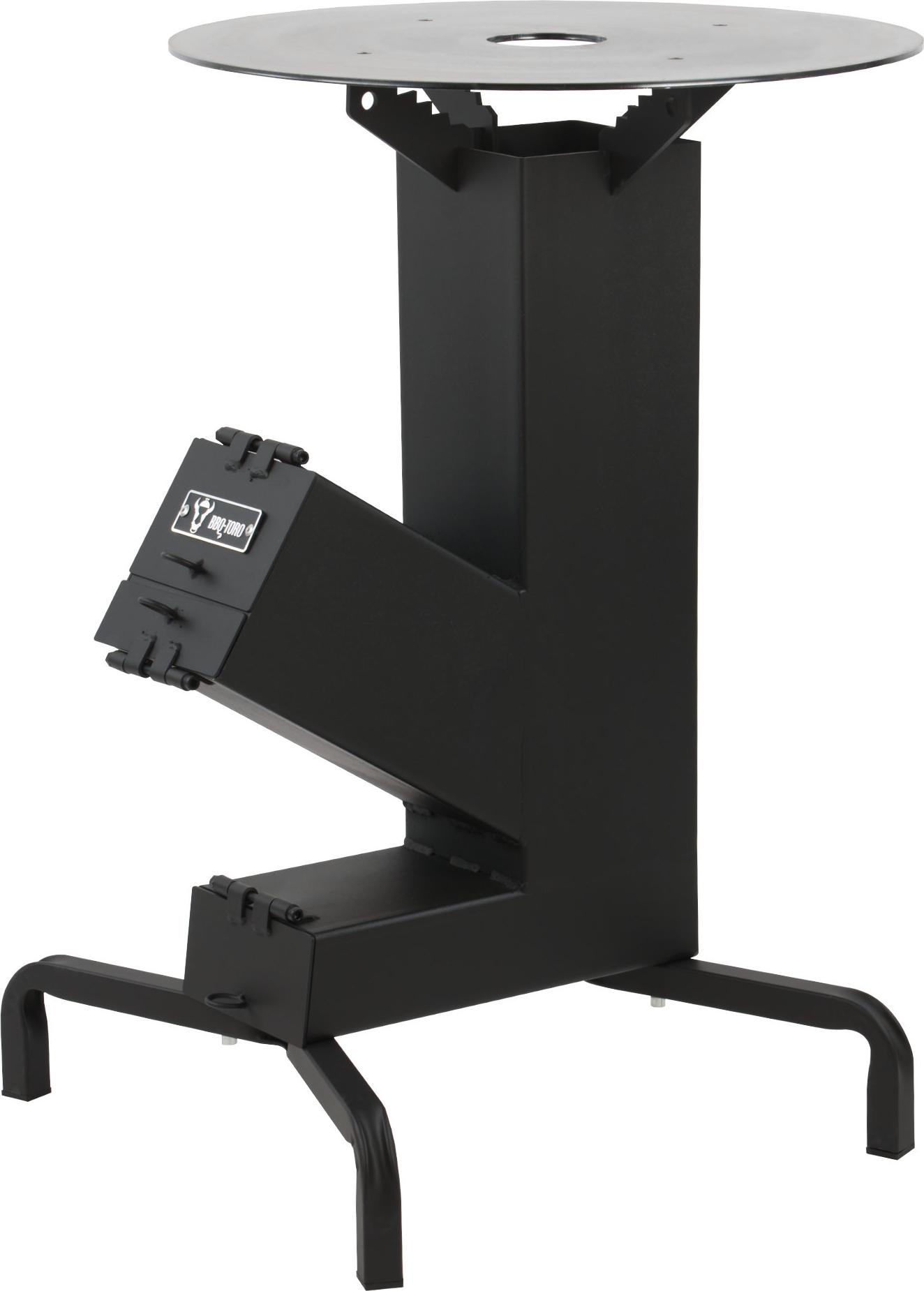 BBQ-Toro Raketenofen mit Grillplatte Ø 50 cm "RAKETE #7" Rocket Stove aus 2,8-mm-dickem Stahl