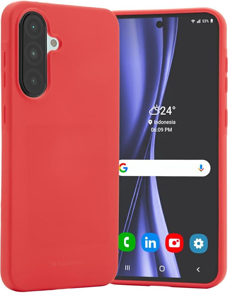 Mäkké puzdro Mercury pre Samsung Galaxy A56 Red