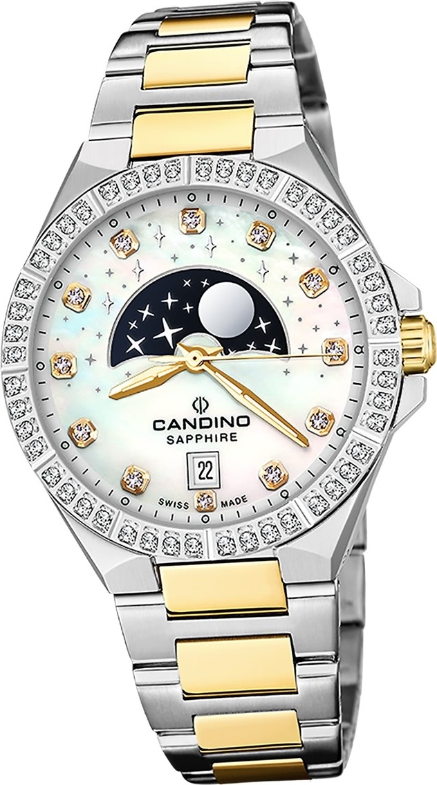 Dámske hodinky Candino z nehrdzavejúcej ocele strieborno-zlaté Náramkové hodinky Candino Elegance D2UC4761/1