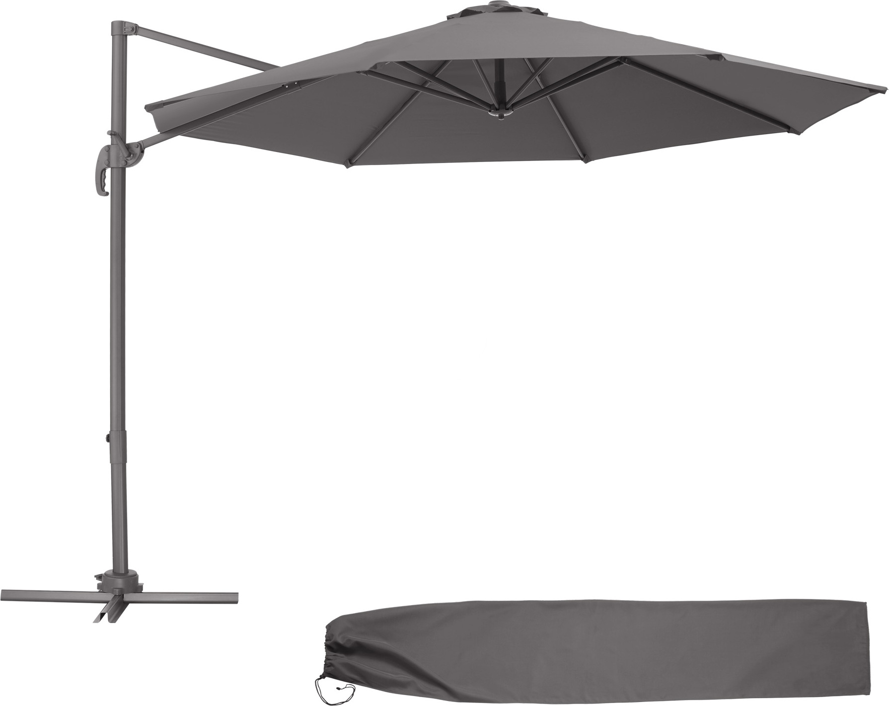 tectake® Sonnenschirm Daria Ø 300 cm mit Winddach 403789