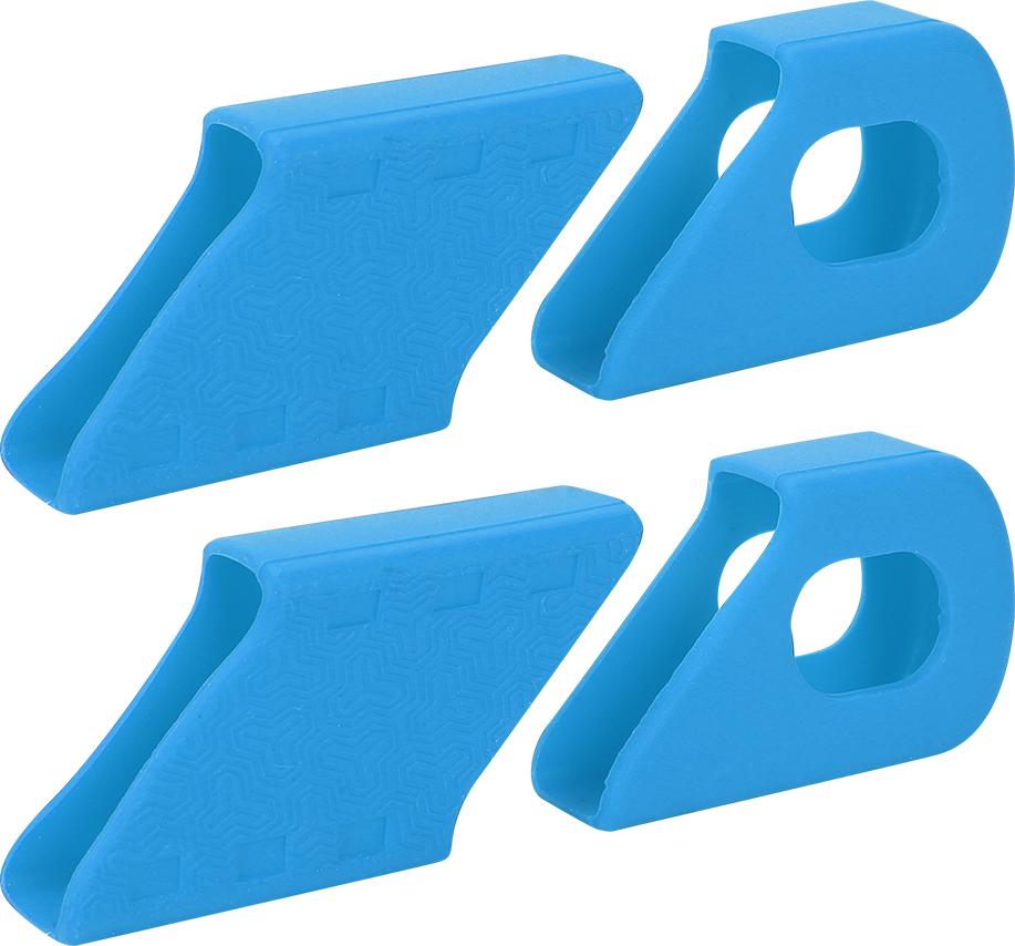 Gistuch 4PCS Silikonrad Kurbelschutzhülsenarmstiefel Beschützer Fahrradzubehör (blau)