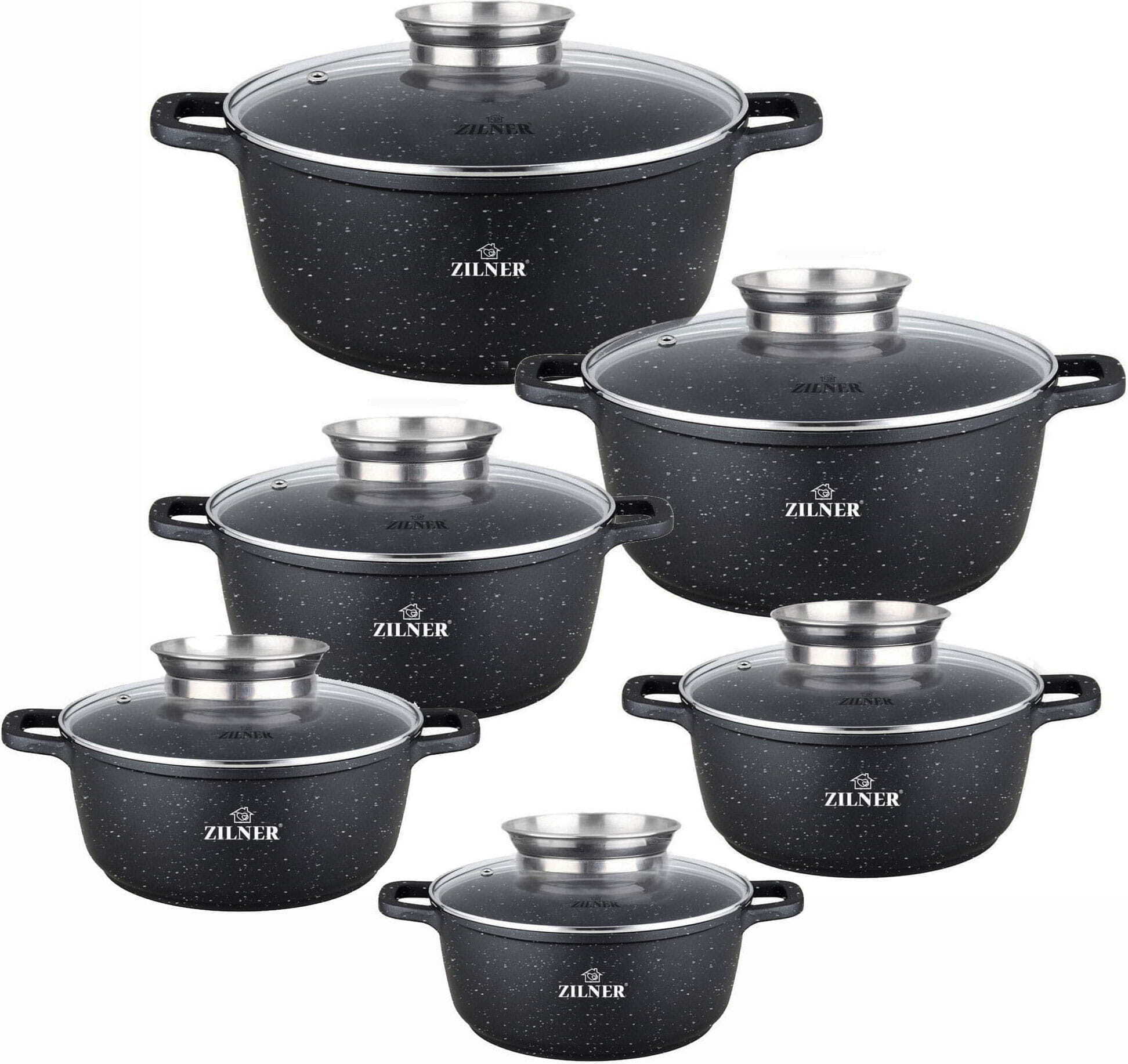 Nuwave Pfannenset 12-teilig - Keramik Antihaft, Induktionsgeeignet, PFAS-frei, Ofenfest Bis 260°C