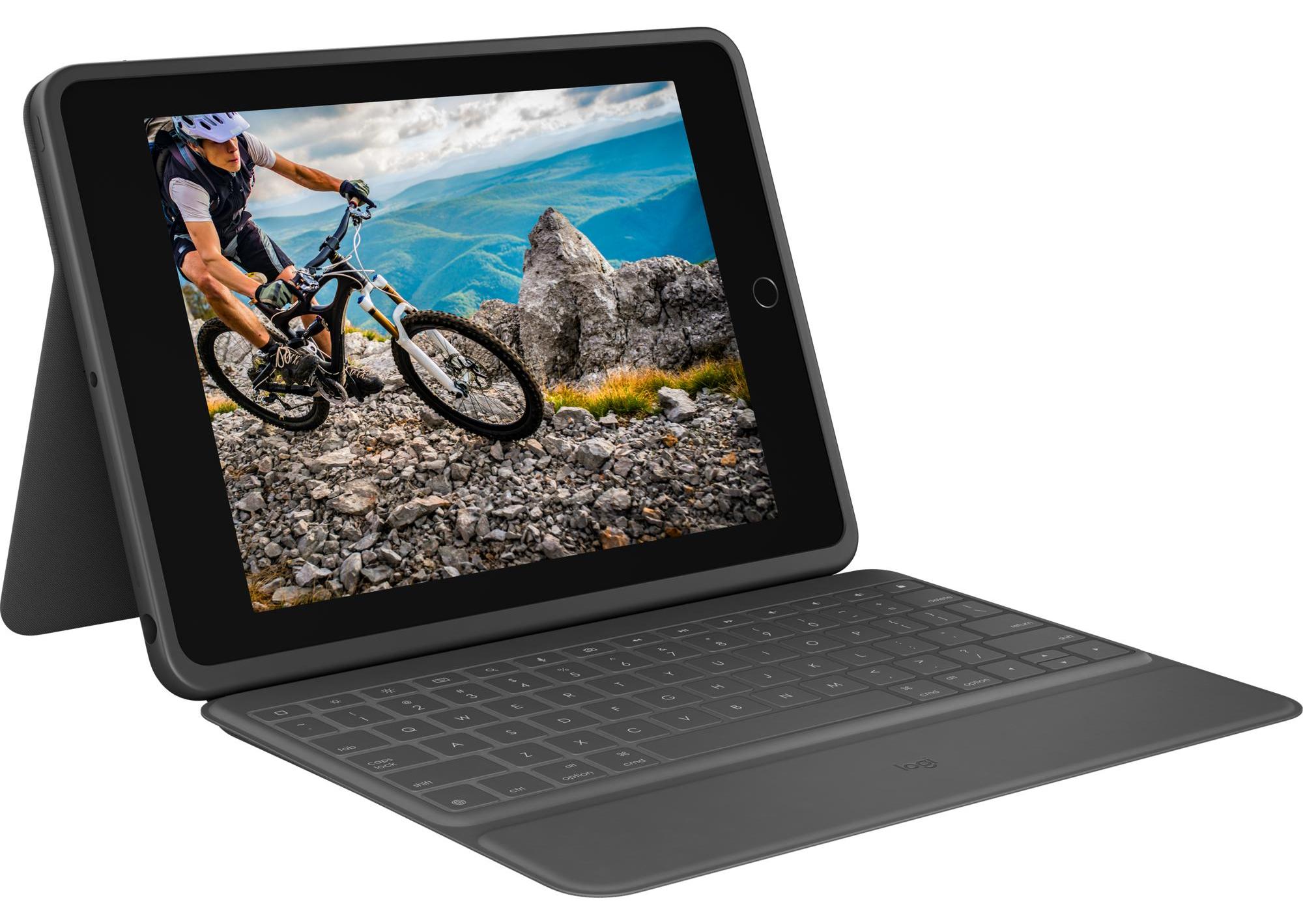 Logitech Rugged Folio, QWERTZ, Deutsch, 1,8 cm, 1,2 mm, Apple, iPad (7. Generation) iPad (8. Generation) iPad (9. Generation) iPad (10. Generation) iPad (A16) 920-009313