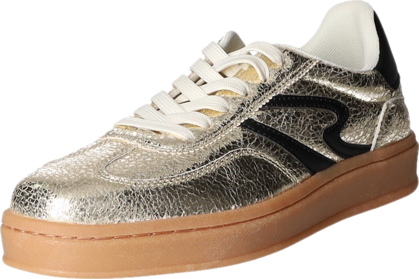 Sneakers Damen-Sneaker Gold-Schwarz, Farbe:multicolor, EU Größe:38 1411312A-GO